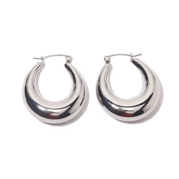 Oro Hoops Silver